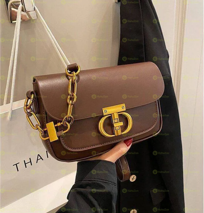 Golden Lock Flap Bag