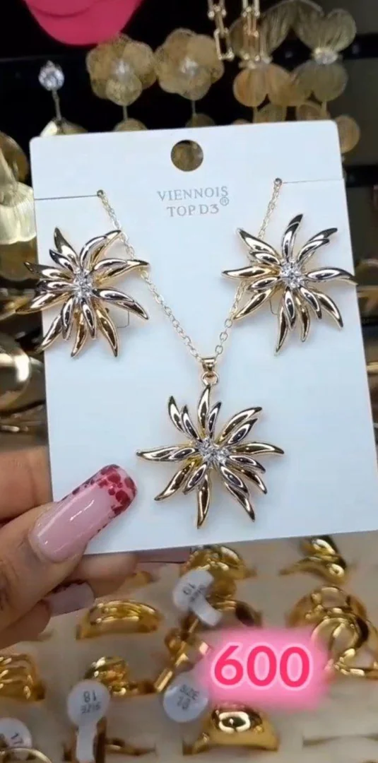 2 ፒስ የአንገትና የጆሮ ጌጥ