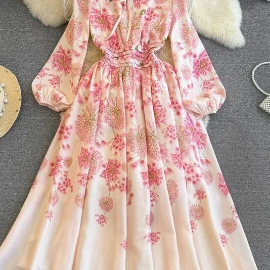 Puff Sleeve Cocktail Women's Dress