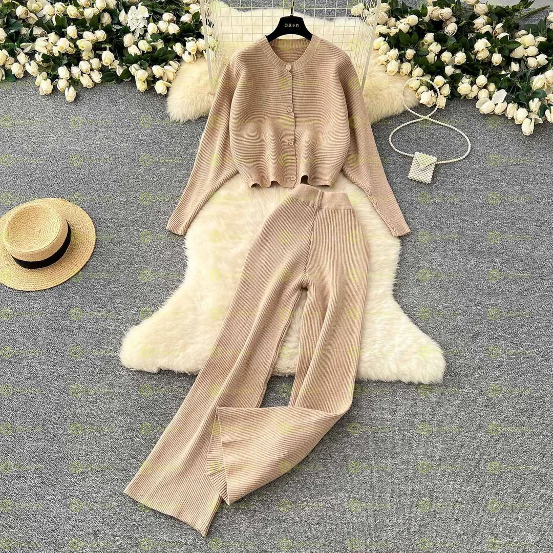 Womens Knitted Sweater Set