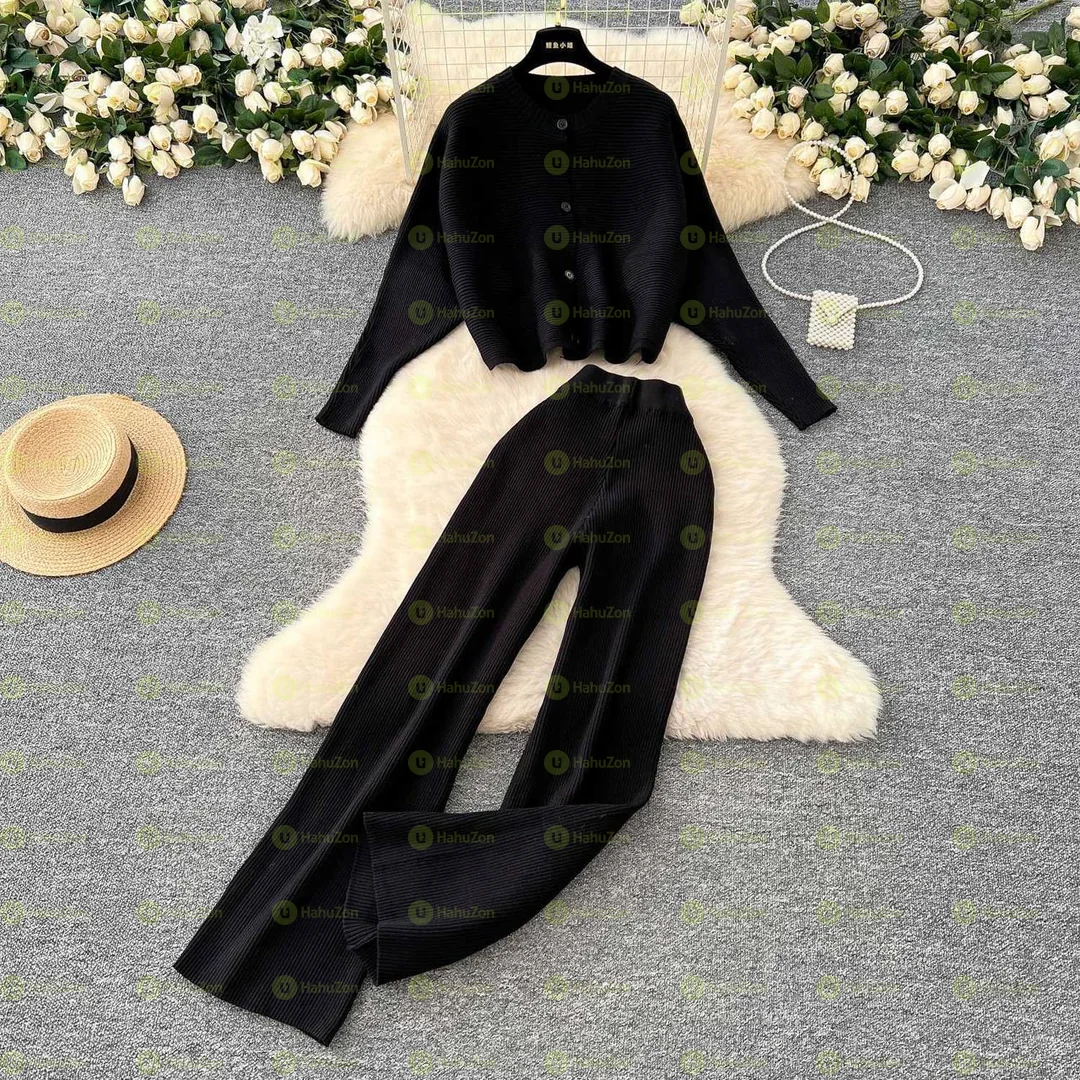 Womens Knitted Sweater Set