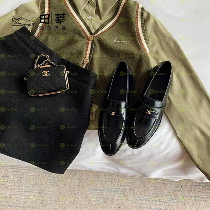 Women's Leather Loafers Shoes