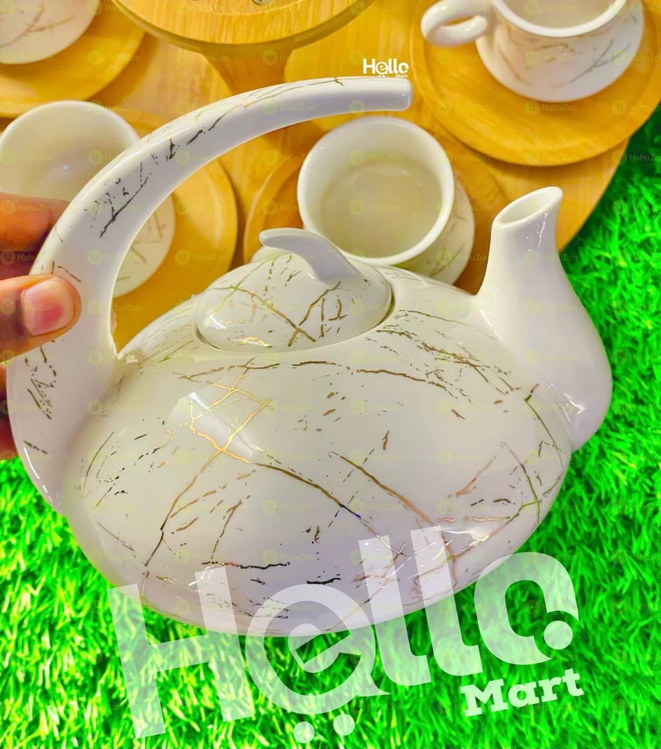 1 የቡና ማቅረቢያ እና 6 መጠጫ የቡና ሲኒዎች