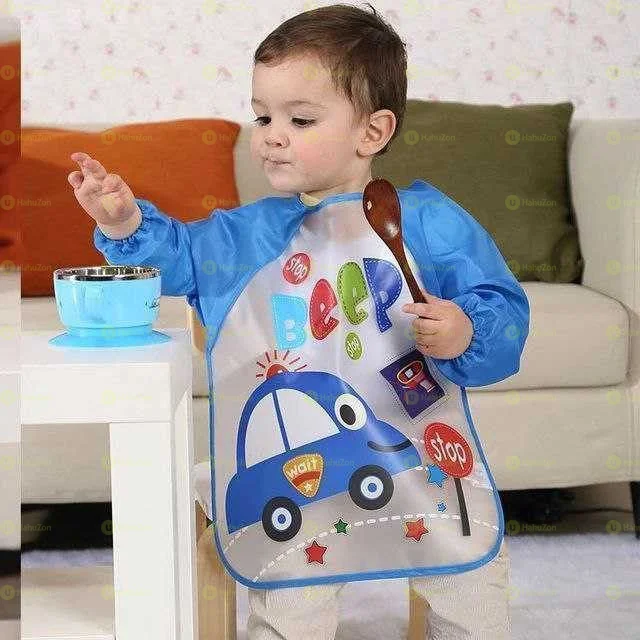 Waterproof Washable Long-Sleeve Baby Bibs