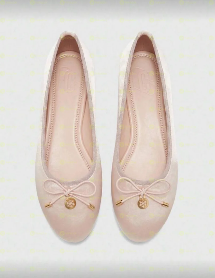 Plain Bow Ballerina Women's Flat Shoes