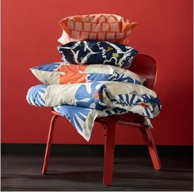 HYLSNEJLIKA Duvet Cover and 2 Pillowcases