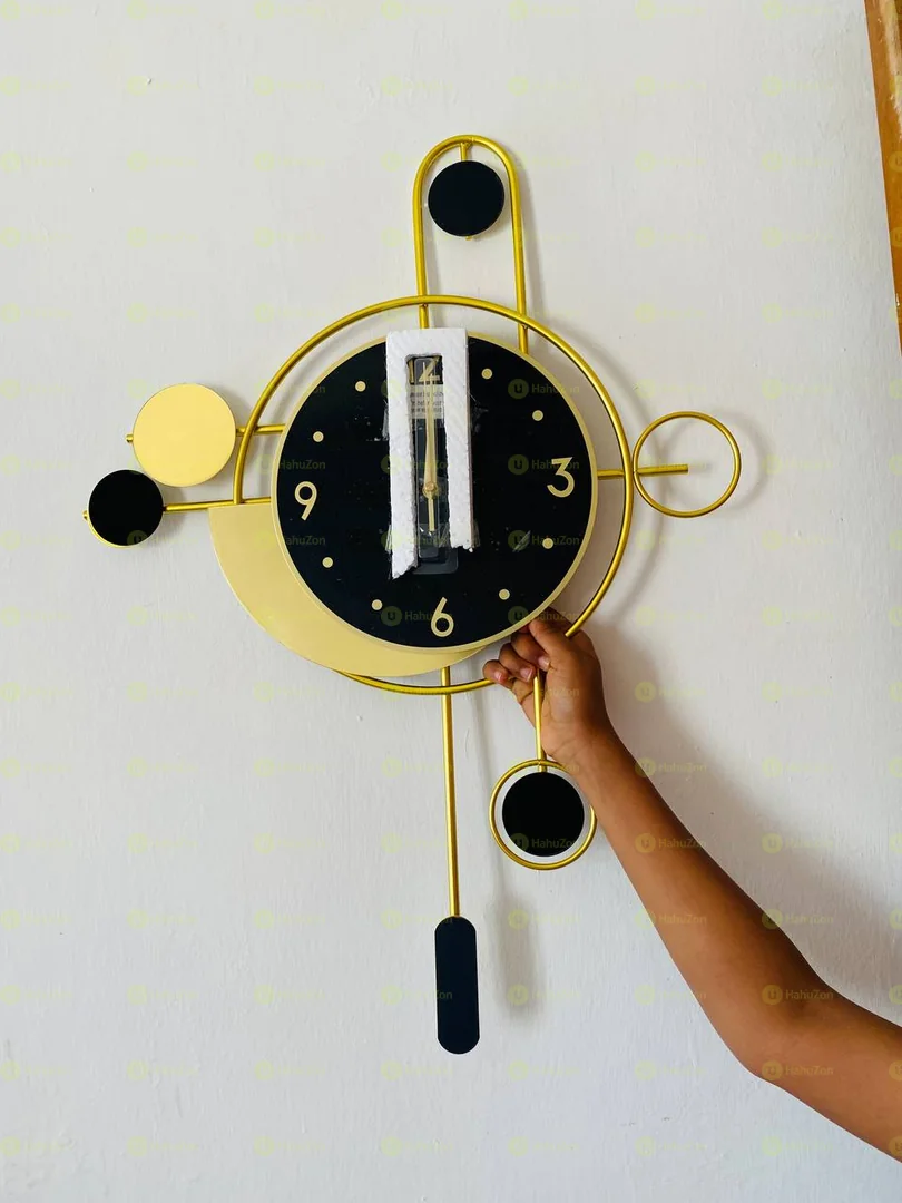 Metal Wall Clock for Living Room