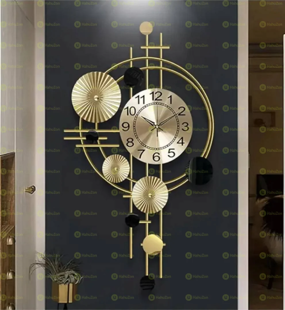 Large Metal Wall Clock for Living Room