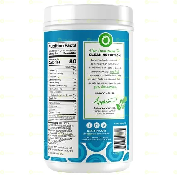 Orgain Collagen Peptides + Probiotics