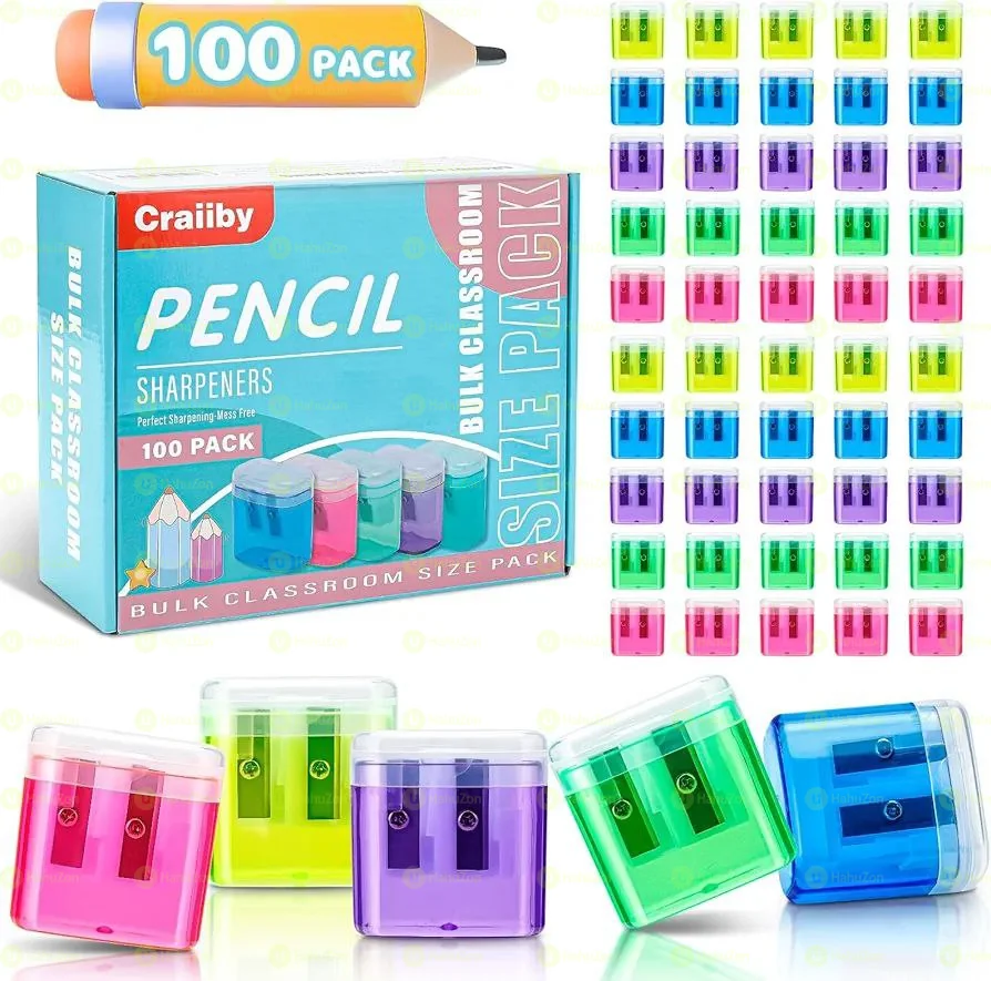 100 Pack Pencil Sharpeners Bulk