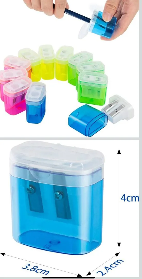 12 PCS 2 Holes Small Manual Pencil Sharpener