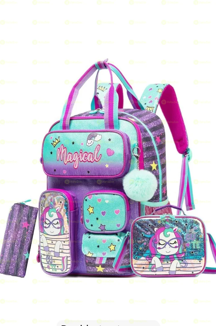 Unicorn Backpacks for Girls School Backpack with Lunch B
