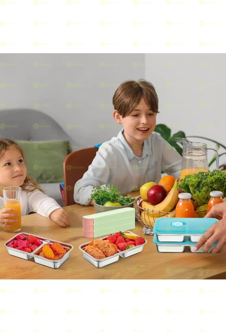 Stainless Steel Bento Boxes with Tableware Set