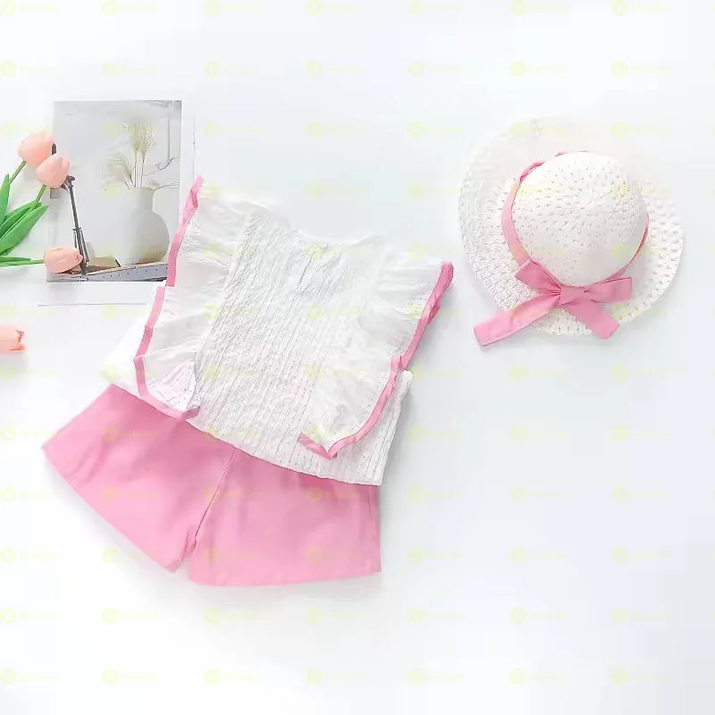 3pcs Complete Top Short and Hat