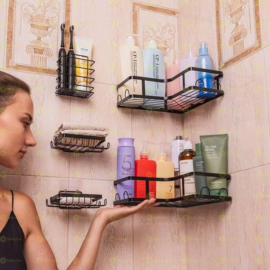 5pcs Stainless Steel Organizing Storage Rack