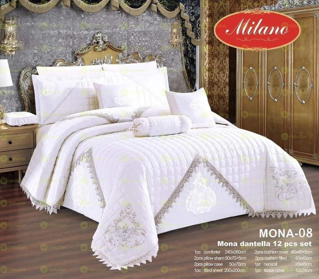 12 pcs MONA Dantella  Comforter Set