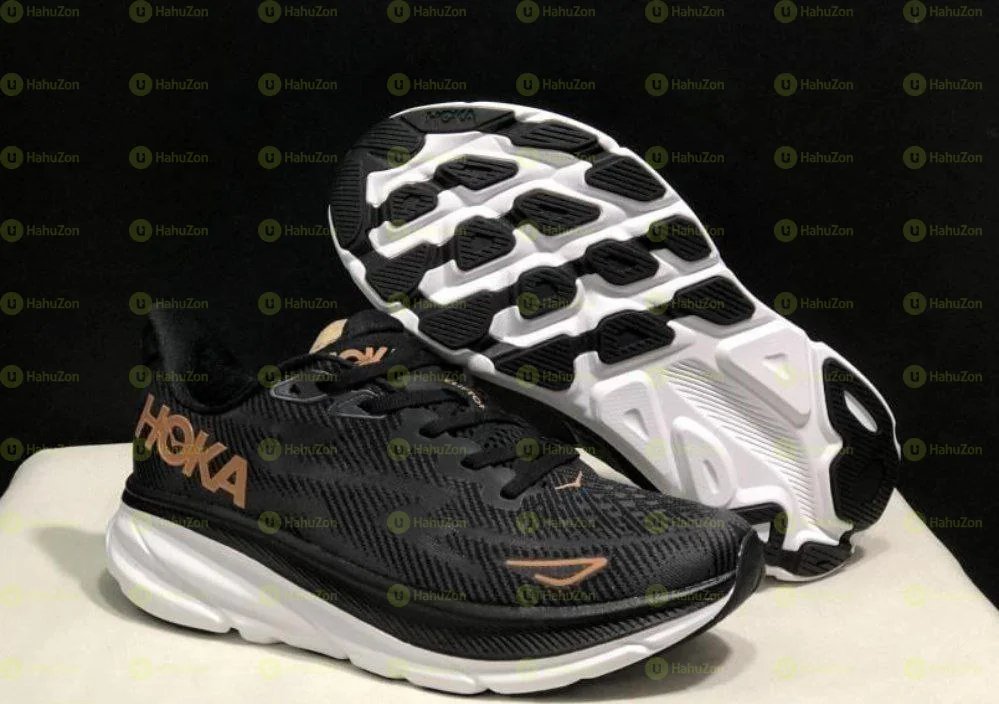 Hoka Clifton 9 Black White Colorways' Running Men's Shoes
