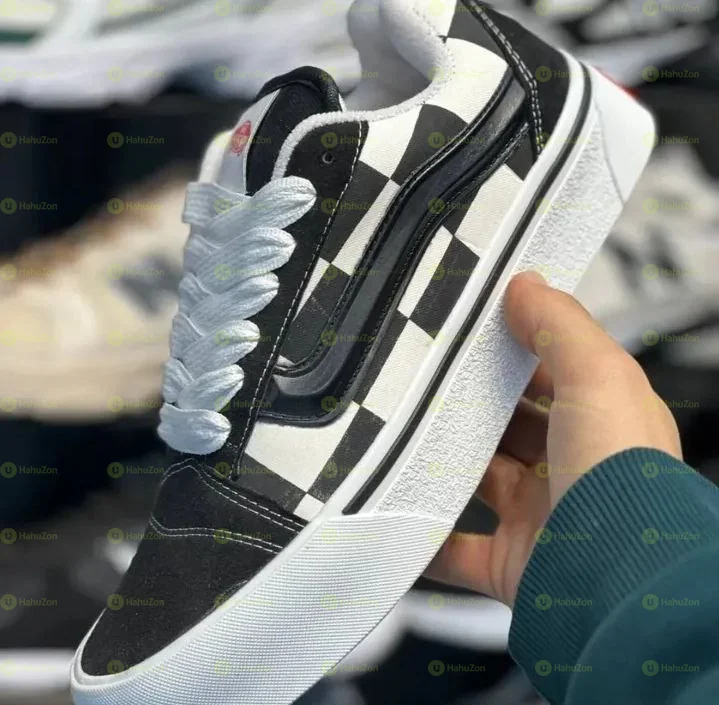 Vans KNU Skool Black White Chekred Shoes