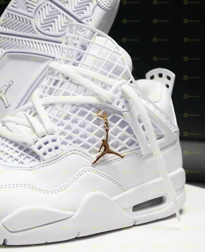 Air Jordan 4 Retro NET Triple White Men's Shoes