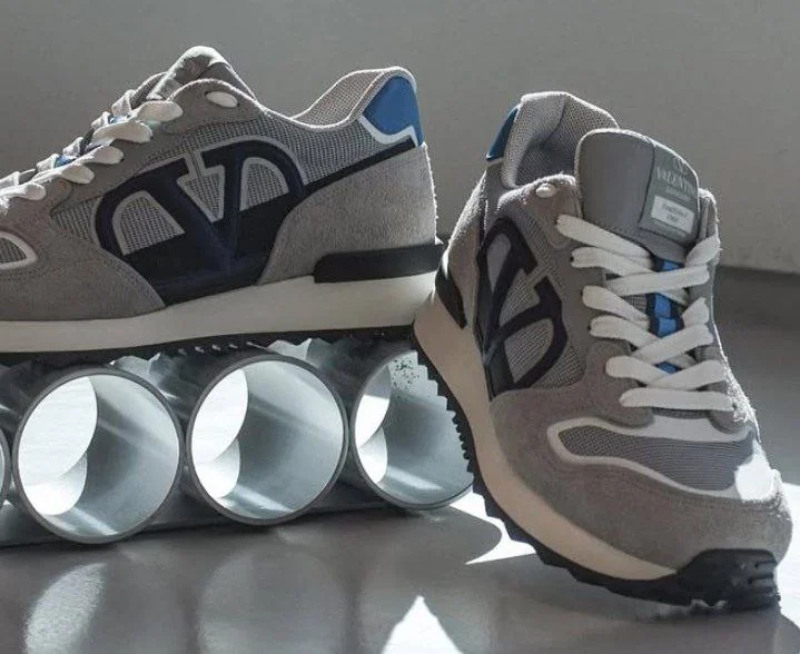 Valentino Garavani RockRunner Grey Blue Men's Shoes