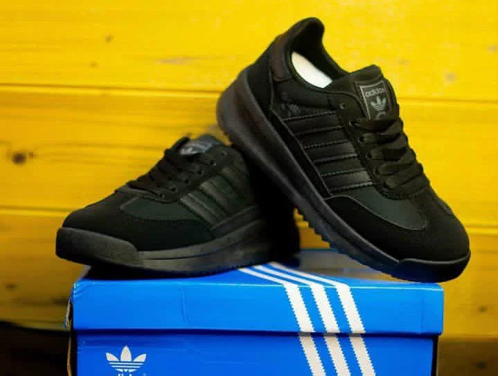 Adidas SL-72 Triple Black Suede Leather Mens Shoes