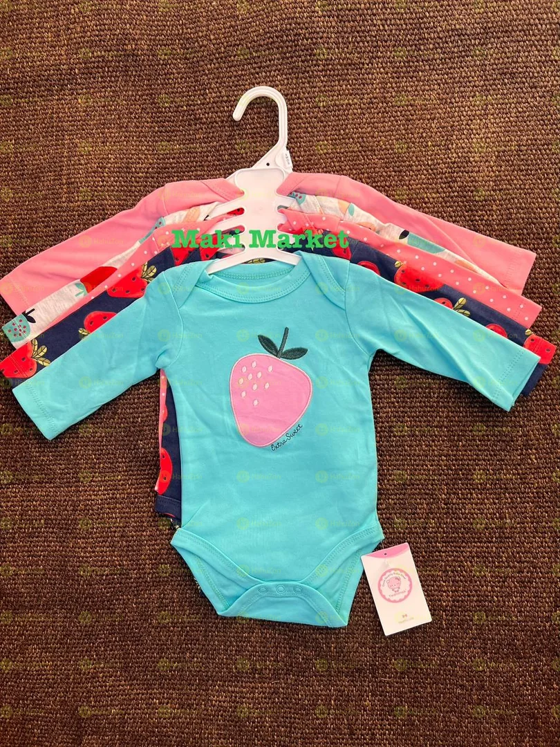 5 ፒስ እጅጌ ሙሉ የዳይፐር ቲሸርት