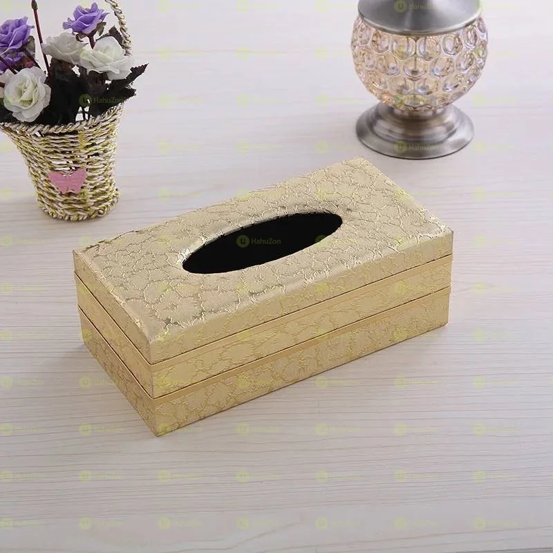 Rectangular Leather Tissue Box Cover