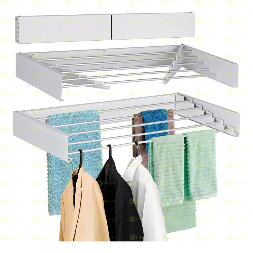 Wall-Mounted Collapsible Clothes Drying Rack