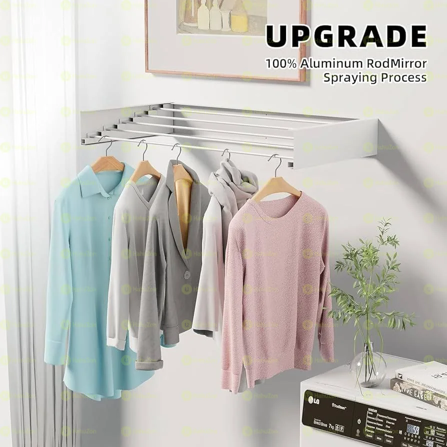 Wall-Mounted Collapsible Clothes Drying Rack