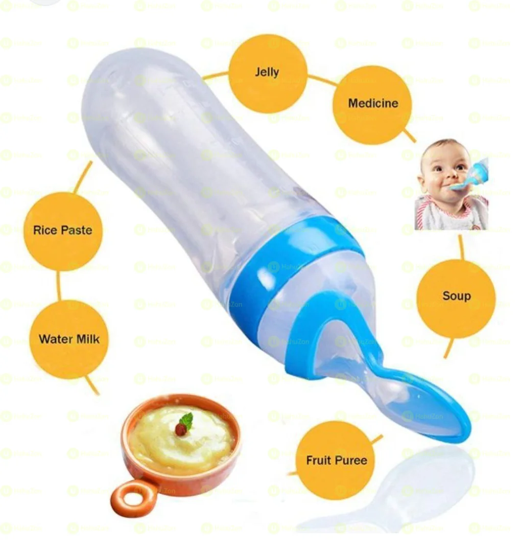 Baby Feeding Bottle Spoon with Container Baby Food Feeder