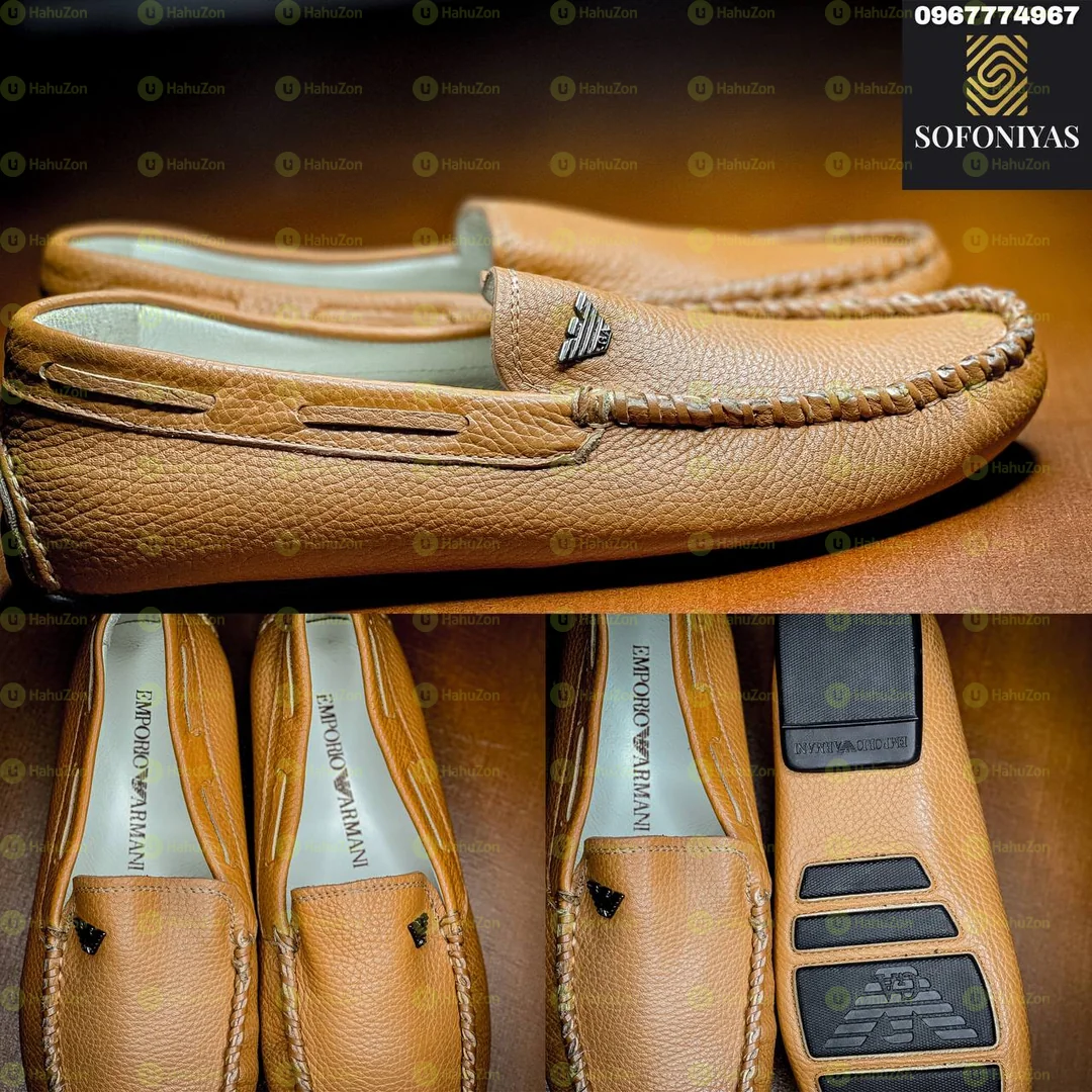 Armani Leather Loafers Men's Shoes