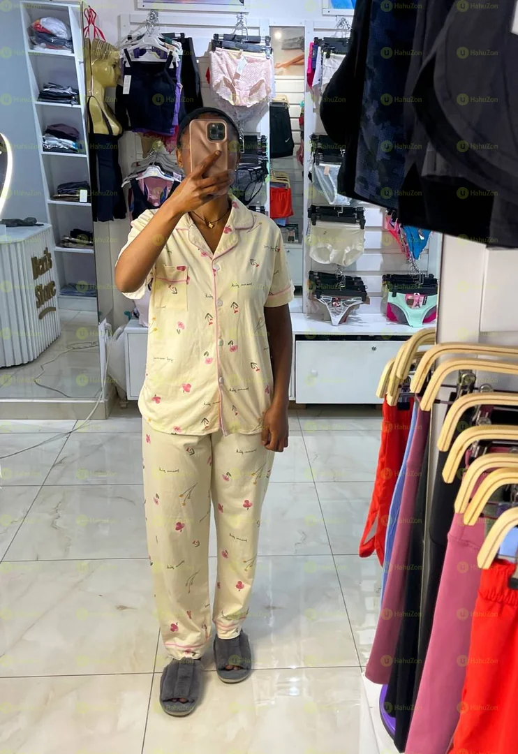 Women 2 Pieces Cotton Pyjamas Set