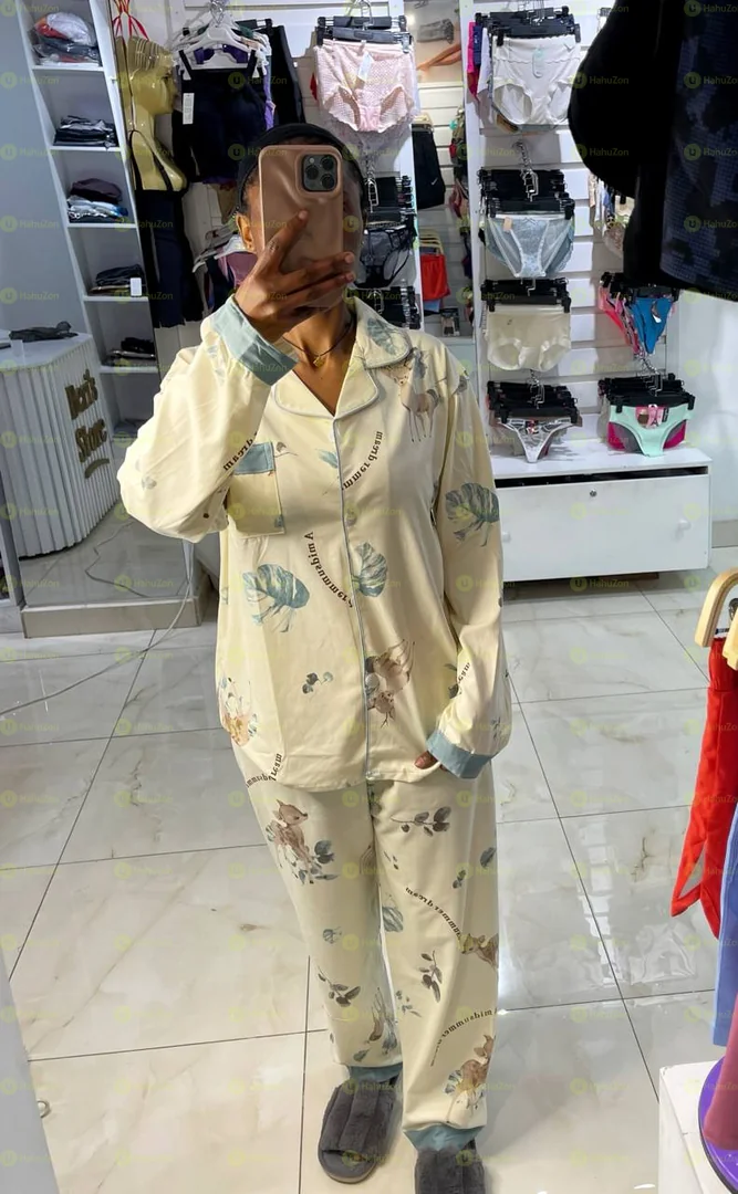 Women 2 Pieces Cotton Pyjamas Set