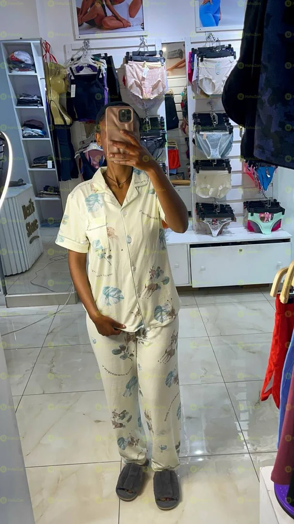 Women 2 Pieces Cotton Pyjamas Set