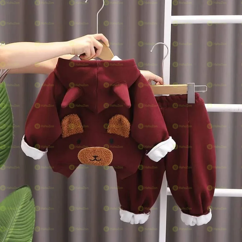 Unisex Thick Velvet Hoodie and Pant Set