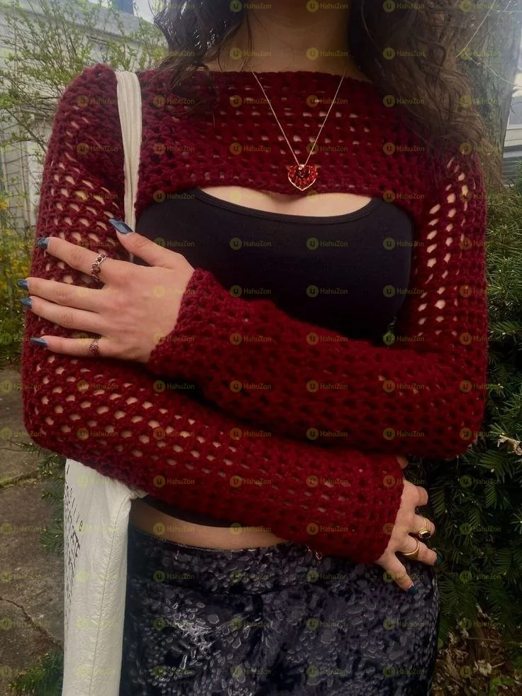 Red Shrug Top