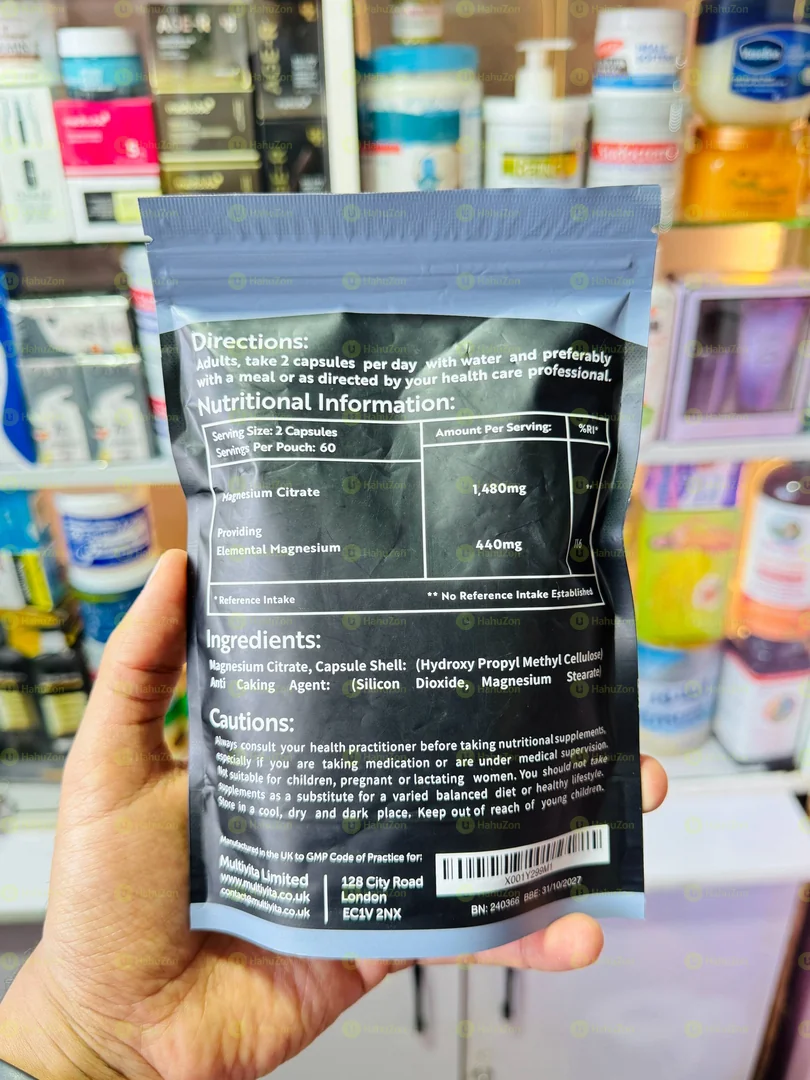 MultiVita Magnesium Citrate Dietary Supplement