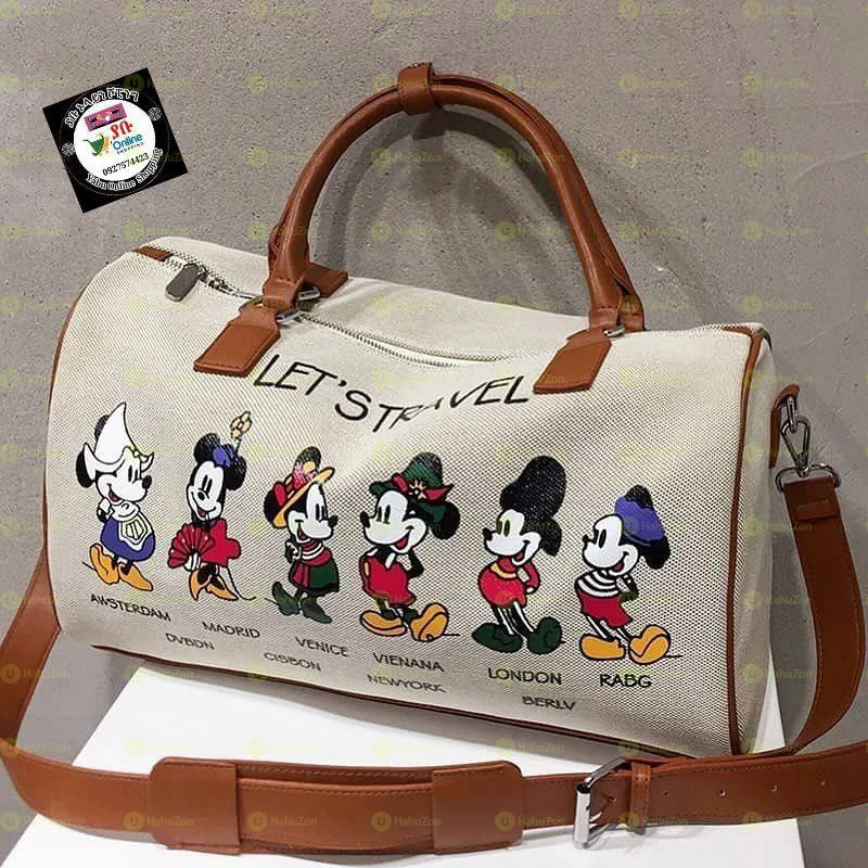 Canvas Mickey Mouse Gym and Travel Bag