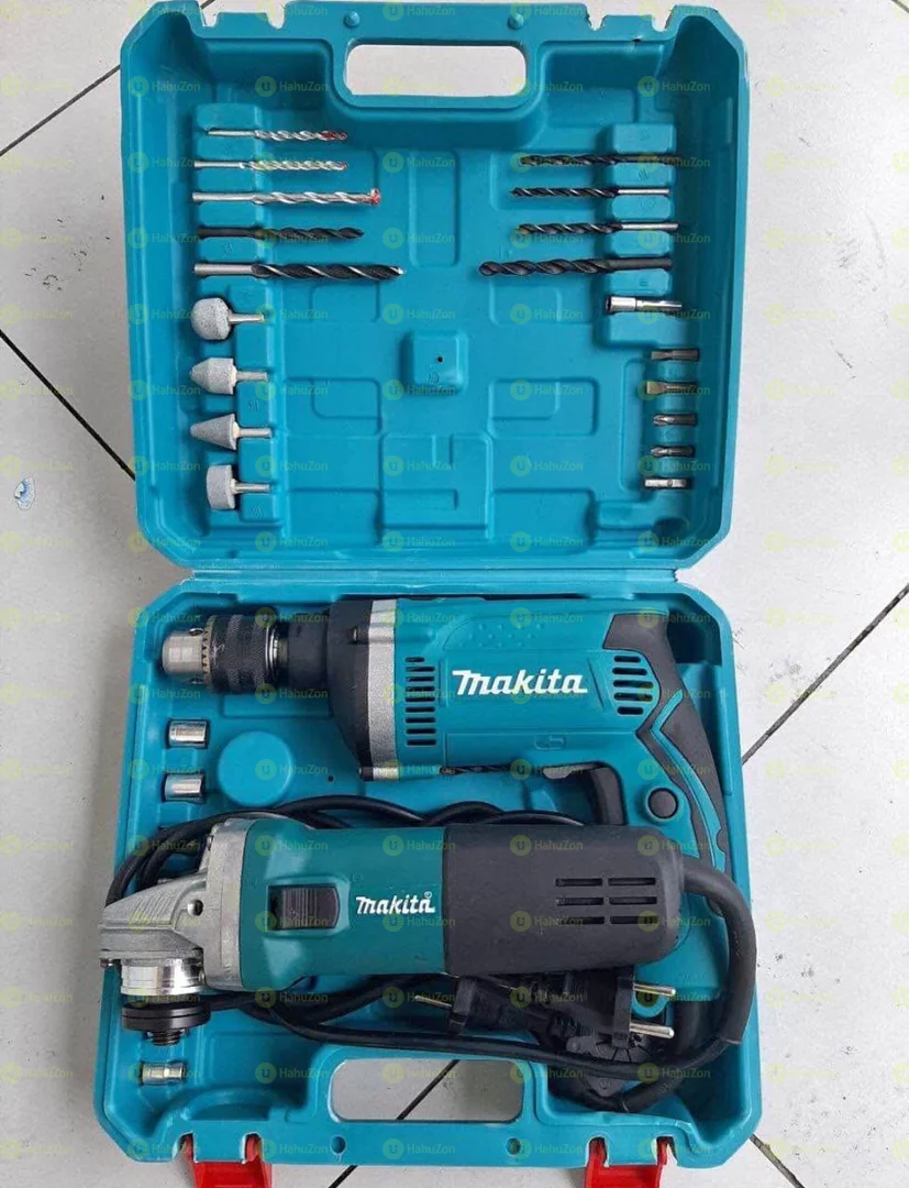 Drill With Full Accessories And Small Grinder