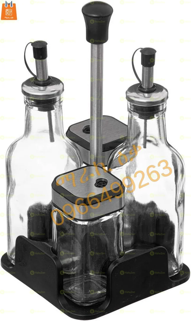 5 ሰት የቅመምና የዘይት መቀነሻ ጠርሙሶች