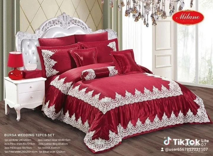12 Pcs MONA Dantella Comforter Set