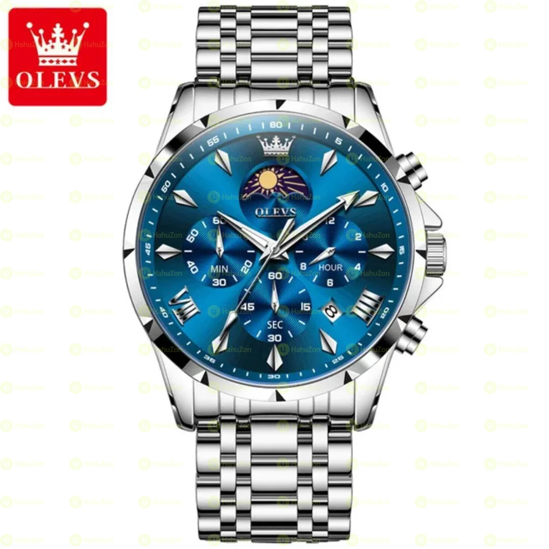 Olevs  3653 Top Brand Chronograph Quartz Watches For Men's