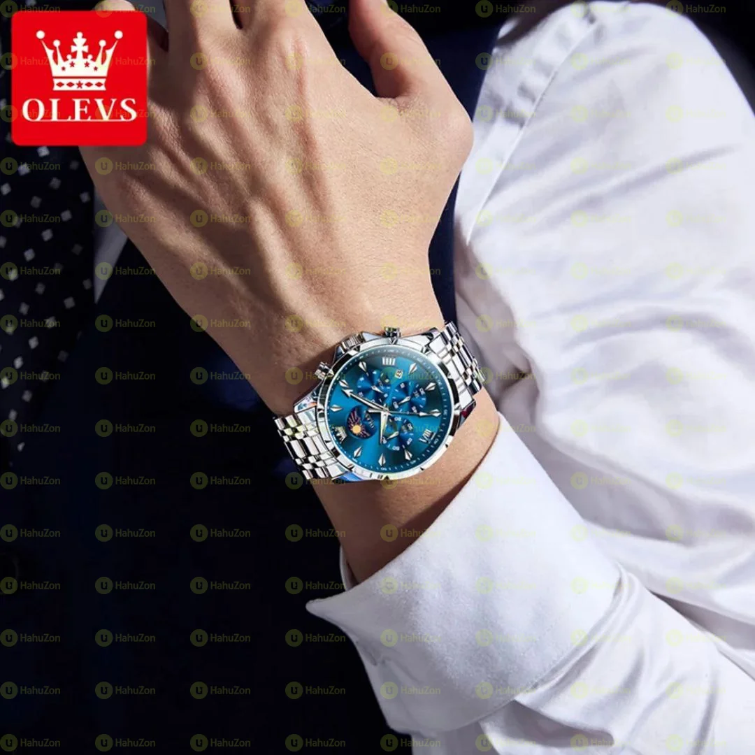 Olevs  3653 Top Brand Chronograph Quartz Watches For Men's