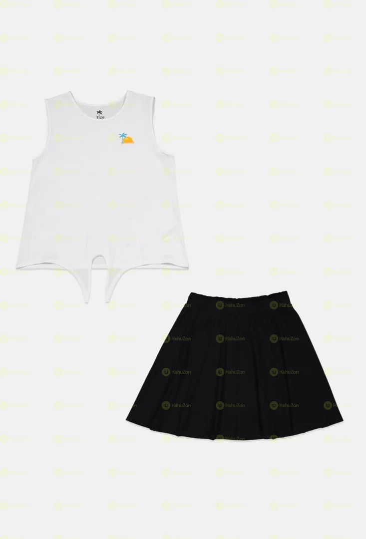 Tchibo Kid Girls Brand Logo Top And Shirt Set