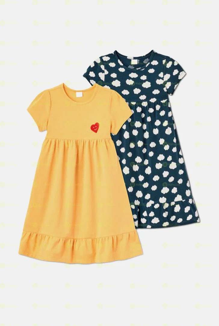 Tchibo Kids Girls 2 Piece Embroidered Dress