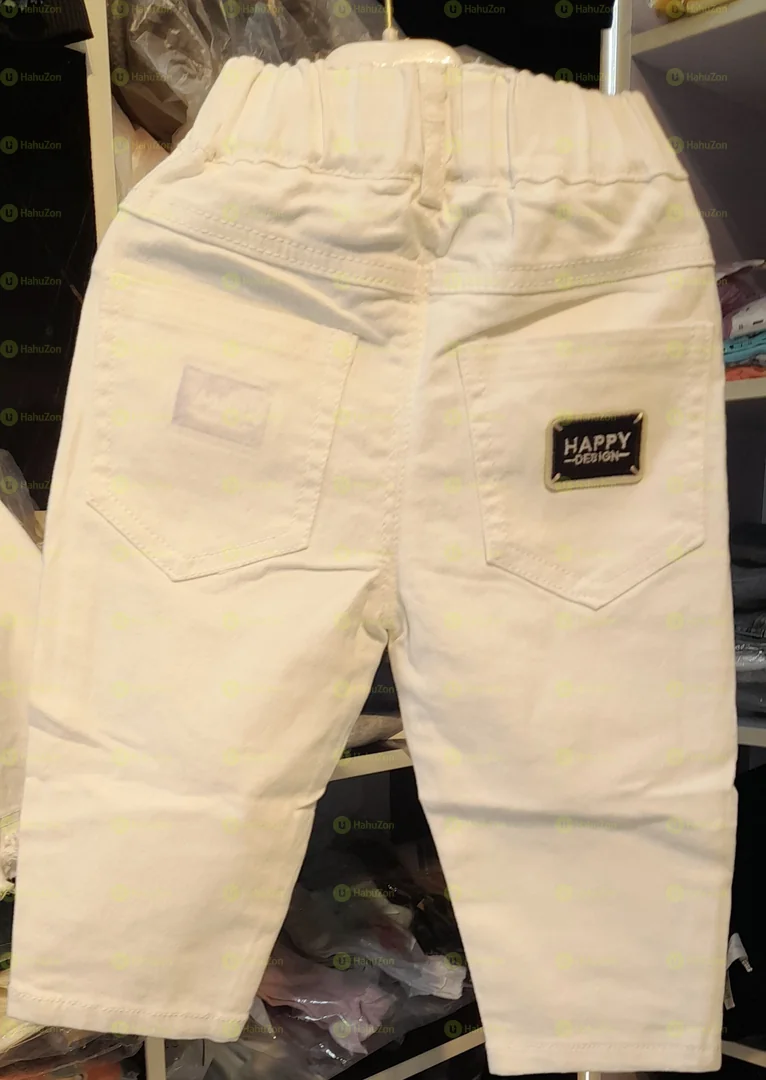 Boys Casual White Jeans