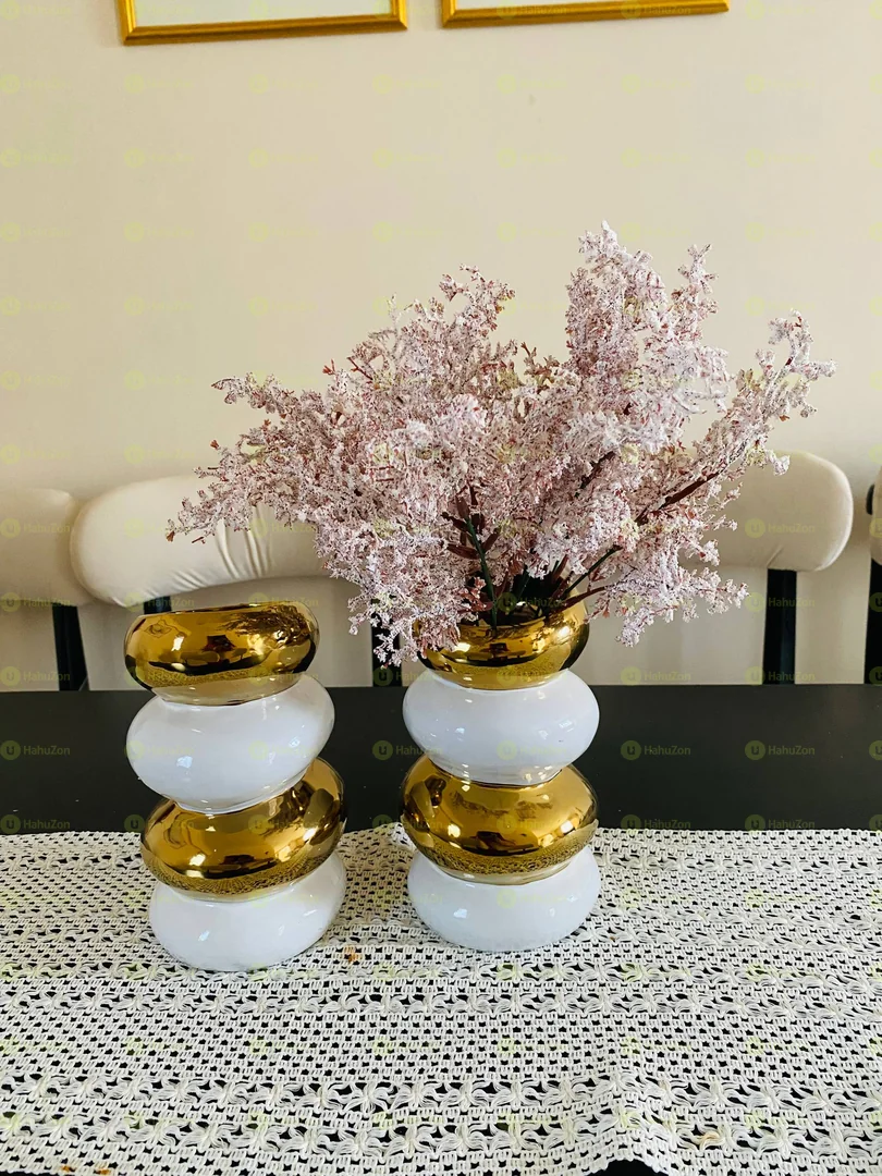 Golden Vase and Flower