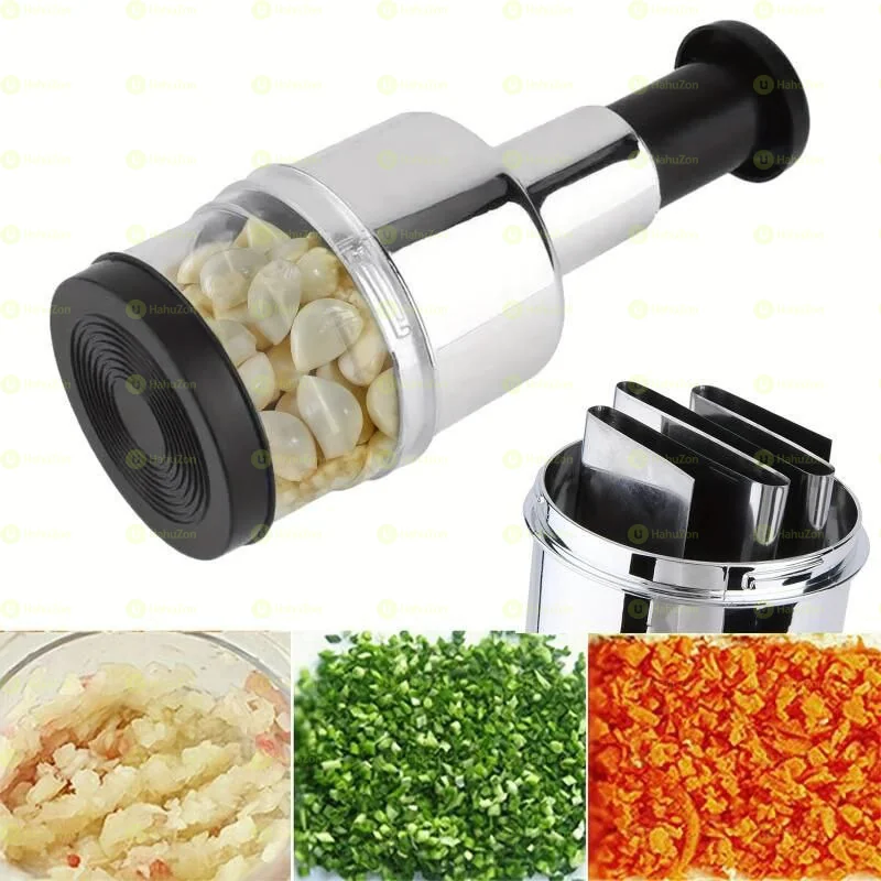 Manual Press-Down Garlic And Vegetable Chopper
