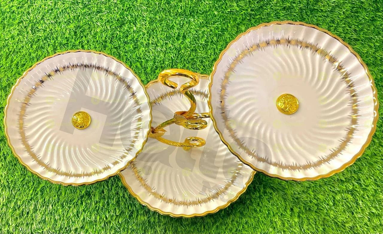 በለ 3 ተደራራቢ ለአትክልት ለፍራፍሬ እና ለመሳሰሉት ማቅረቢያ የሚሆን