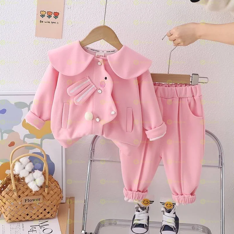 Girls Cartoon Rabbit 2 Piece Set